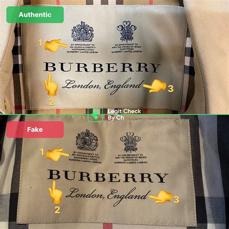 vintage burberry tag real vs fake|genuine burberry label.